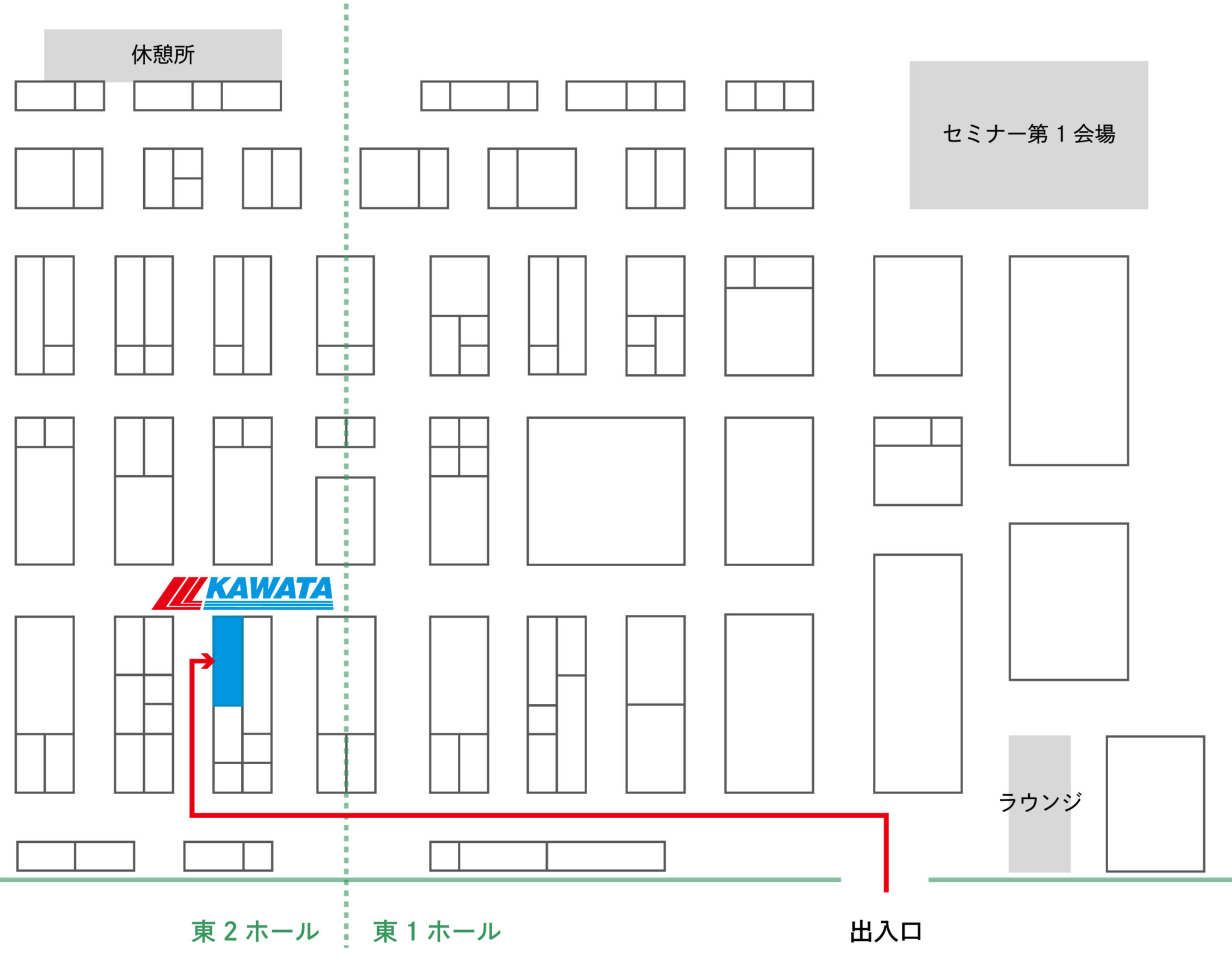 POWTEX2024カワタ小間位置